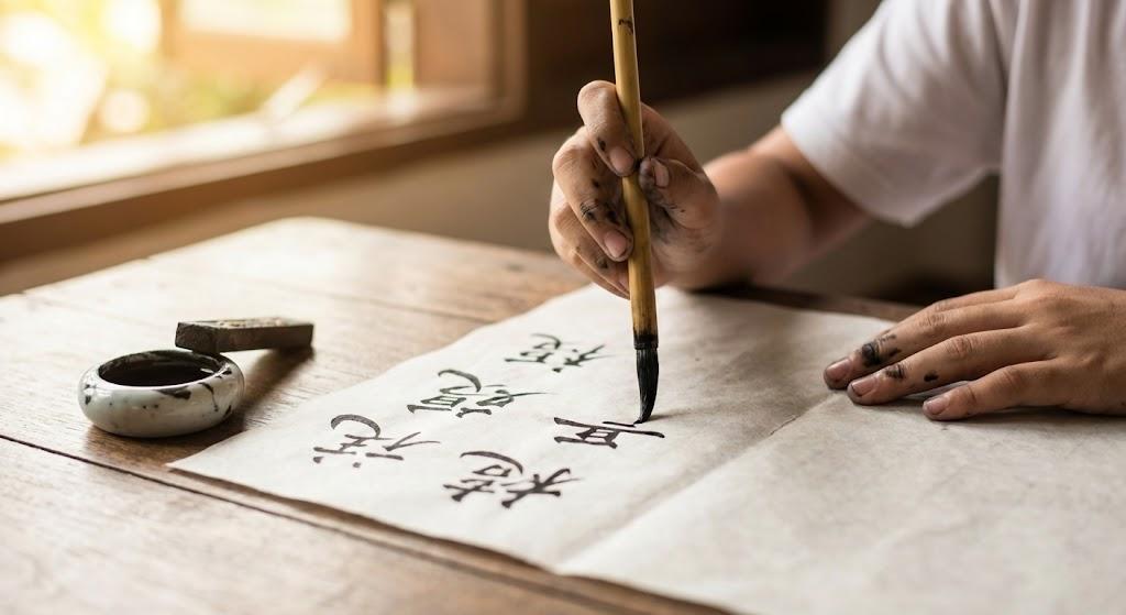Chinese calligraphy class in Beijing