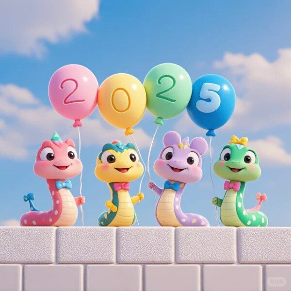 Adorable Baby Dragons 2025 Chinese New Year Celebration Art